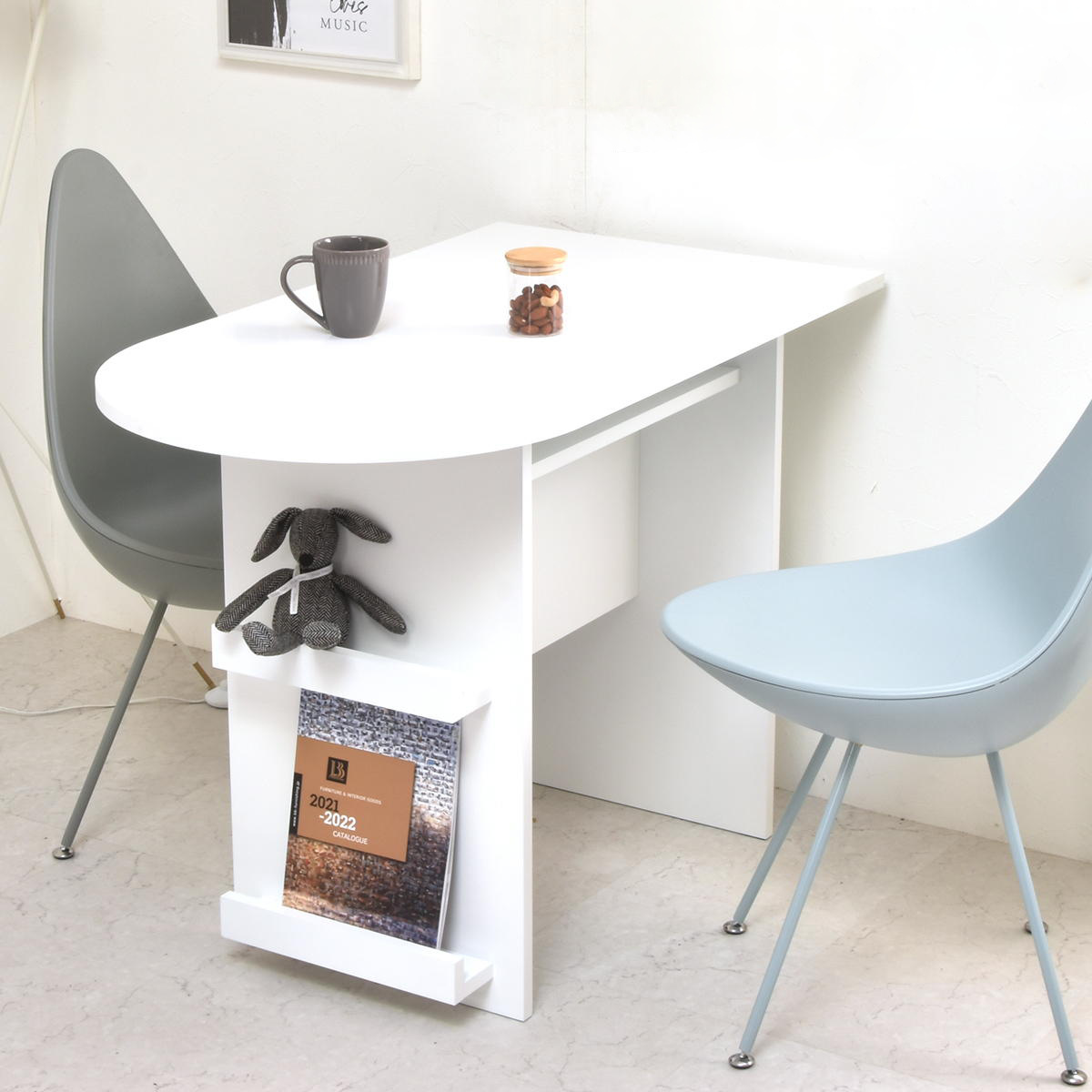 B.Bファニシング ダイニングテーブル 半円型 幅100cm BF DECO