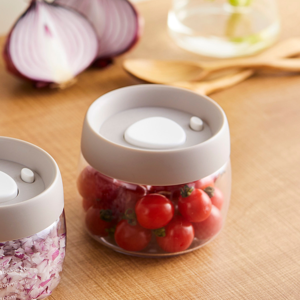 竹原製缶 保存容器 400ml 押すだけ簡単真空キャニスター S （ 真空