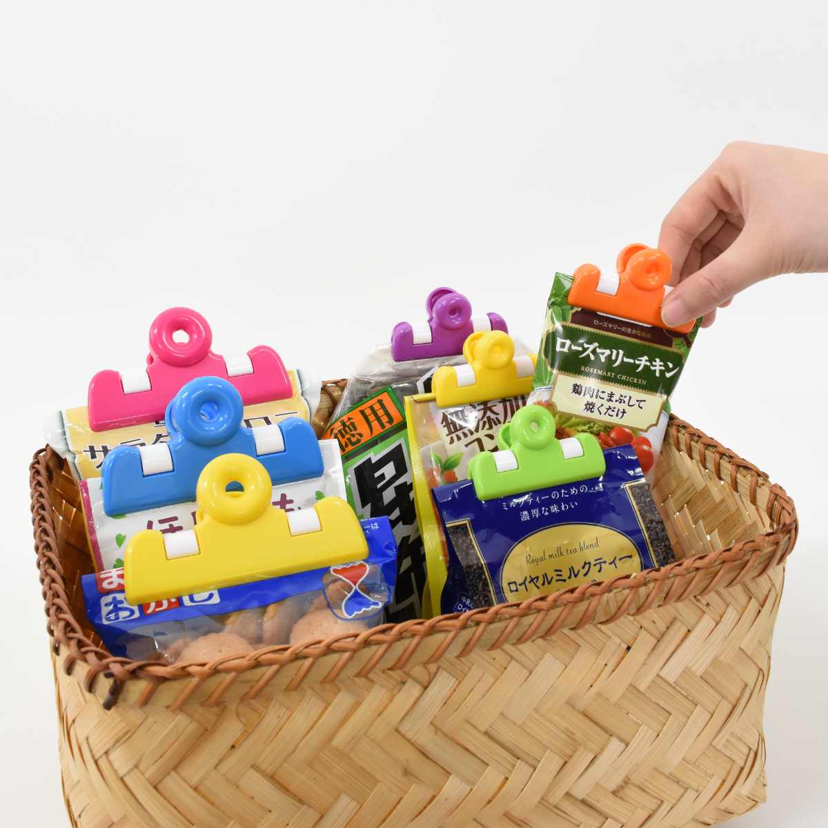 清水産業 キッチンクリップ レインボークリップ ミニ 6色入 （ 食品