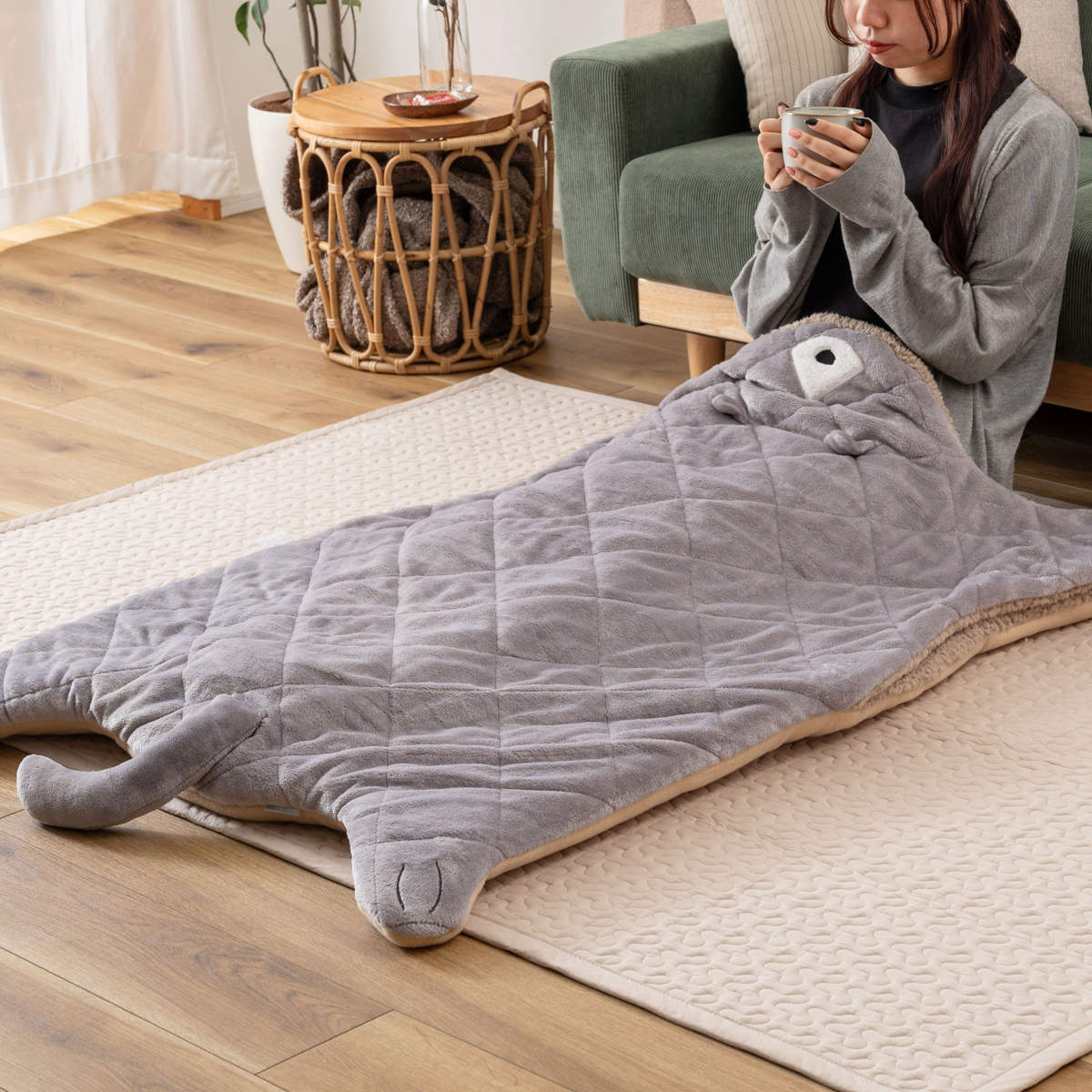 東谷 サンドクッション アニマル ボア生地 ブランケット （ クッション