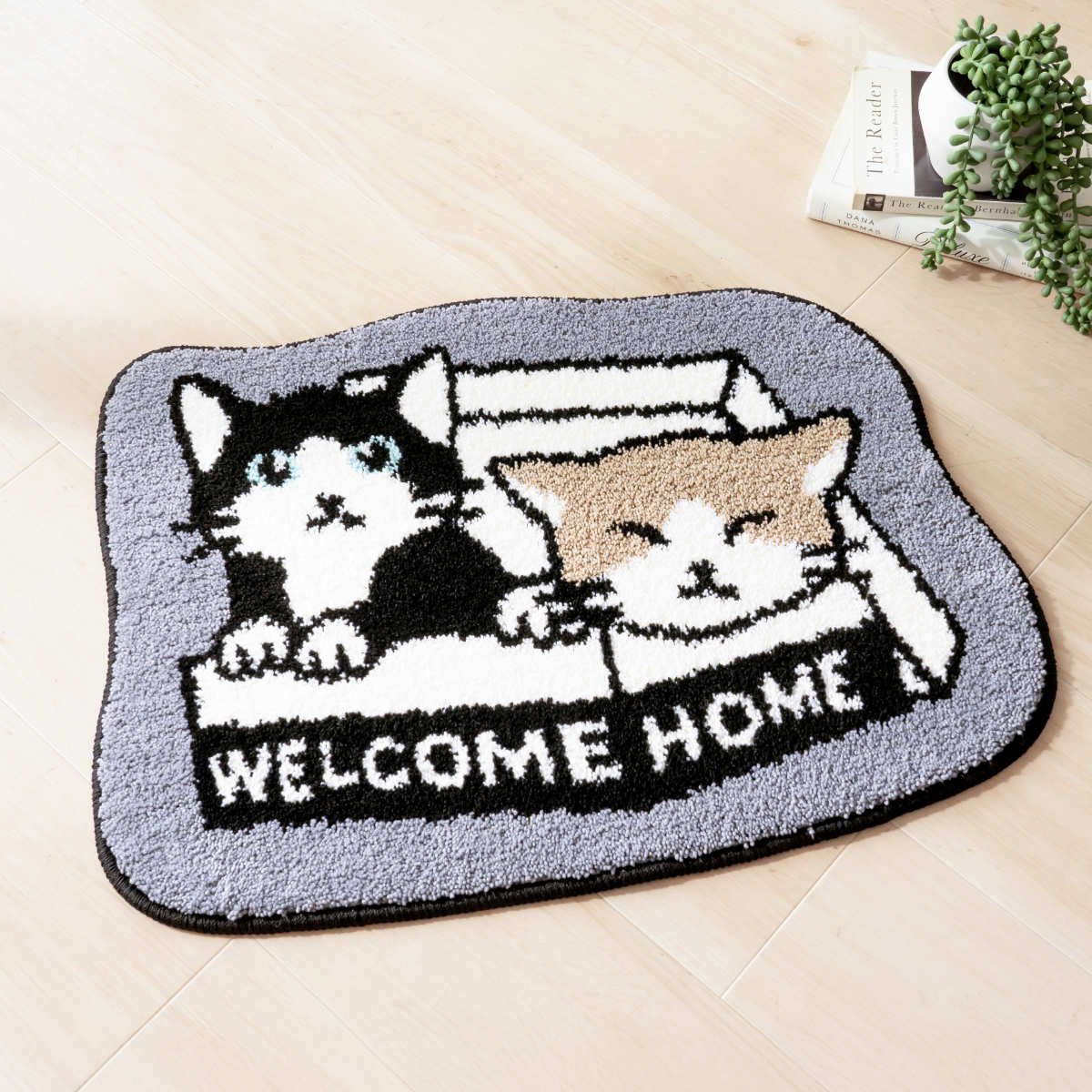 玄関マット 室内 マルチマット 45×60 （ 洗える 滑り止め かわいい