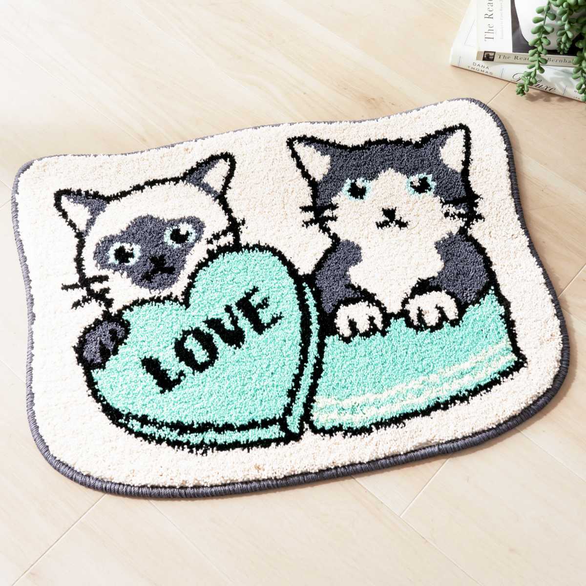 玄関マット 室内 マルチマット 45×60 （ 洗える 滑り止め かわいい