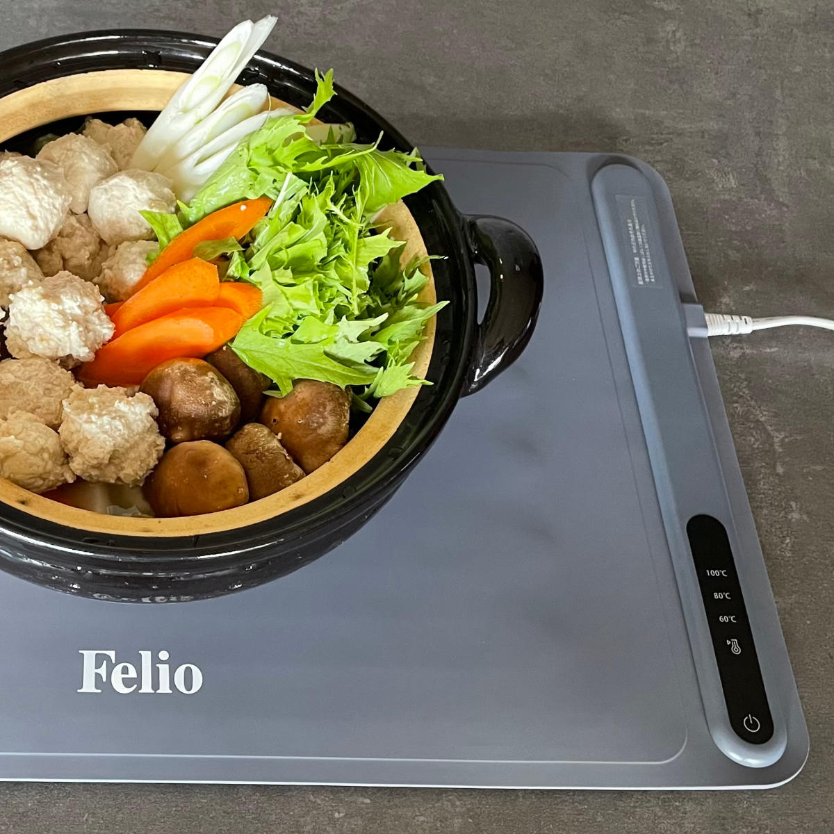 食卓用フードウォーマー 大判タイプ Felio （ フェリオ 保温プレート