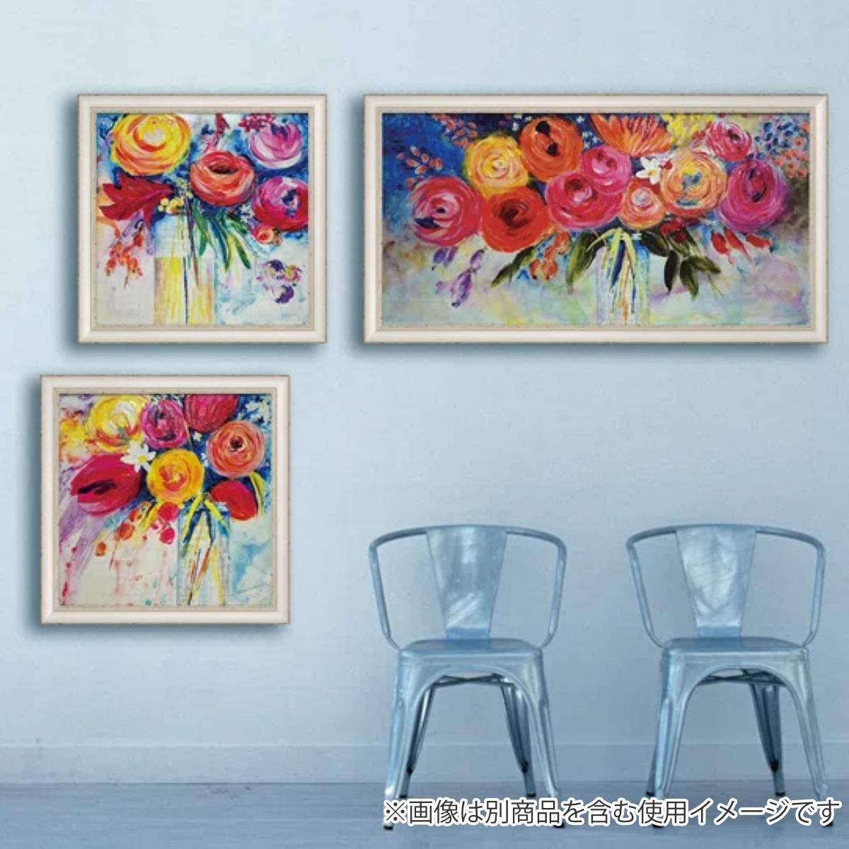 アートパネル ジャーゲン ゴッツクラグ 『シンプリー ワンダフル』 108×58cm （ 絵画 絵 アート インテリア 額入り 壁掛け おしゃれ ゲル加工 花 横長 ）の画像