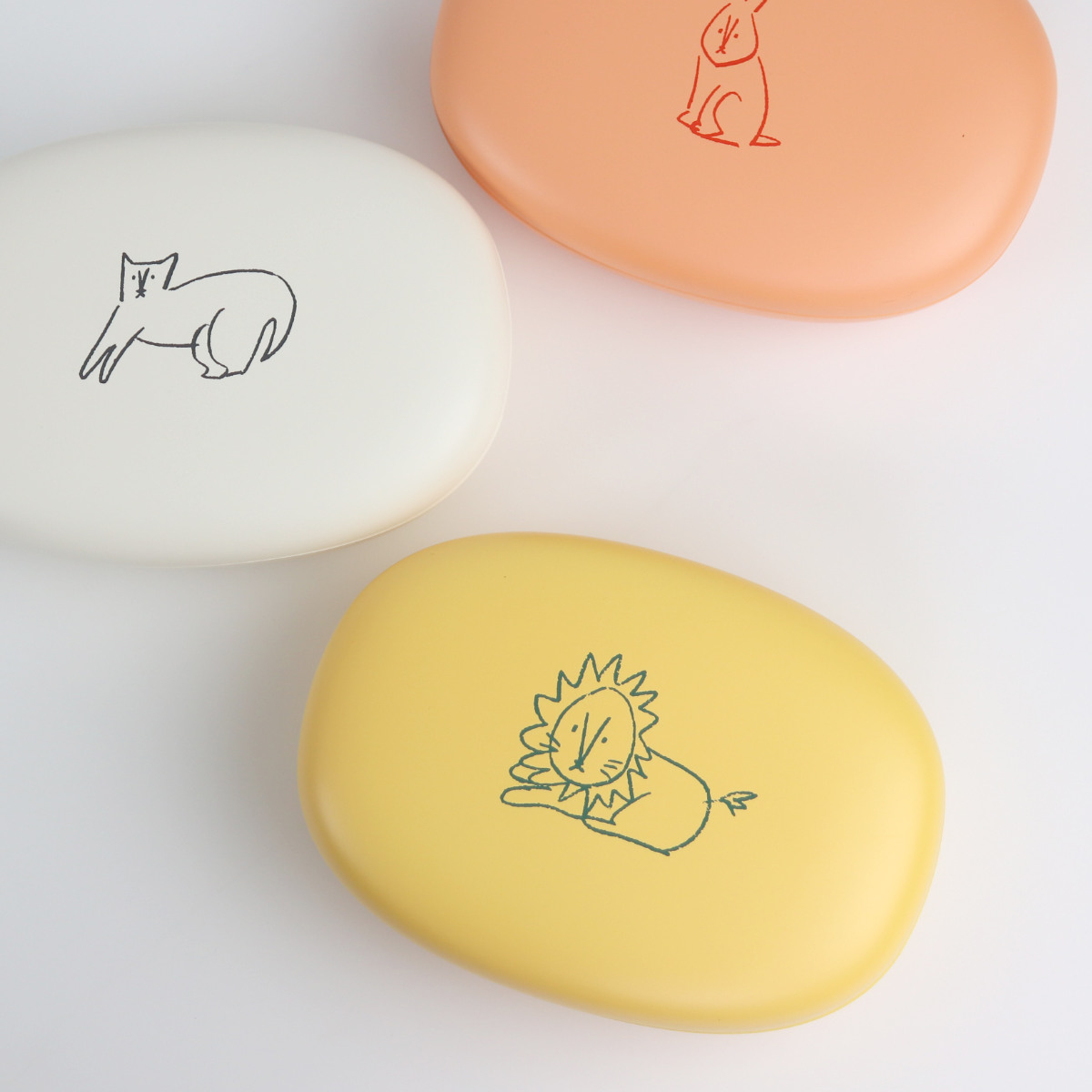 プレート フタ付き 16cm Mogugu どーぶつ プラスチック （ 食洗機対応