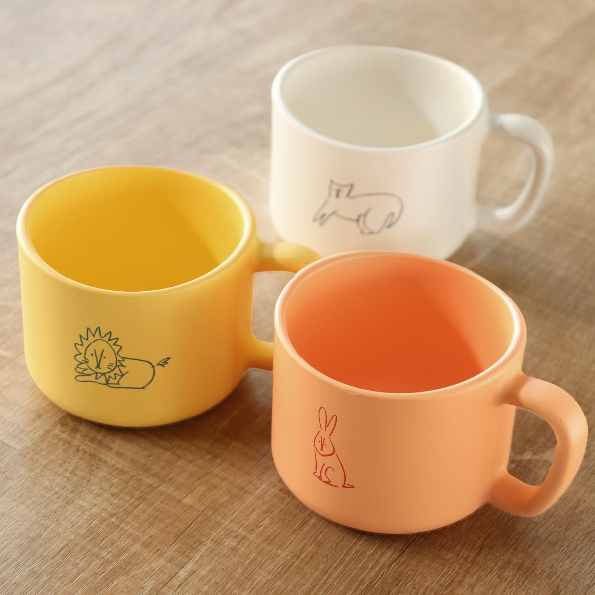 コップ 200ml Mogugu どーぶつ プラスチック （ 食洗機対応 電子レンジ