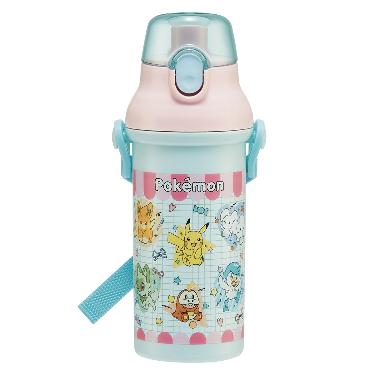 スケーター 水筒 480ml 抗菌直飲プラボトル ポケモンポッピング