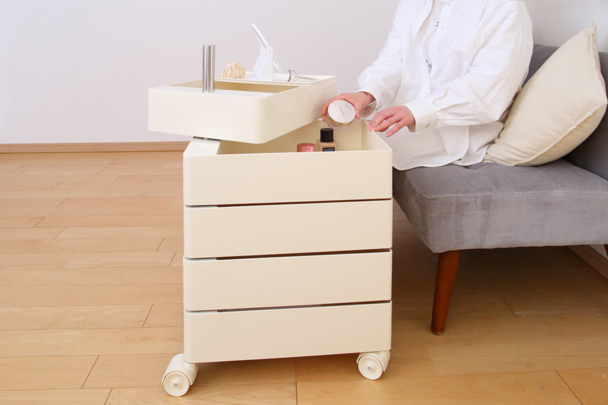 宮武製作所 マルチワゴン 幅32cm Pluna（プルーナ） 5段 回転式トレー