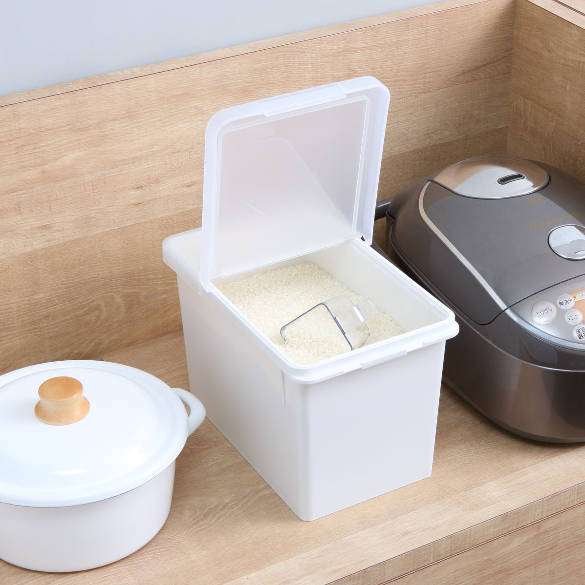 アスベル（ASVEL） 米びつ 6kg S密閉米びつ （ ライスストッカー 計量
