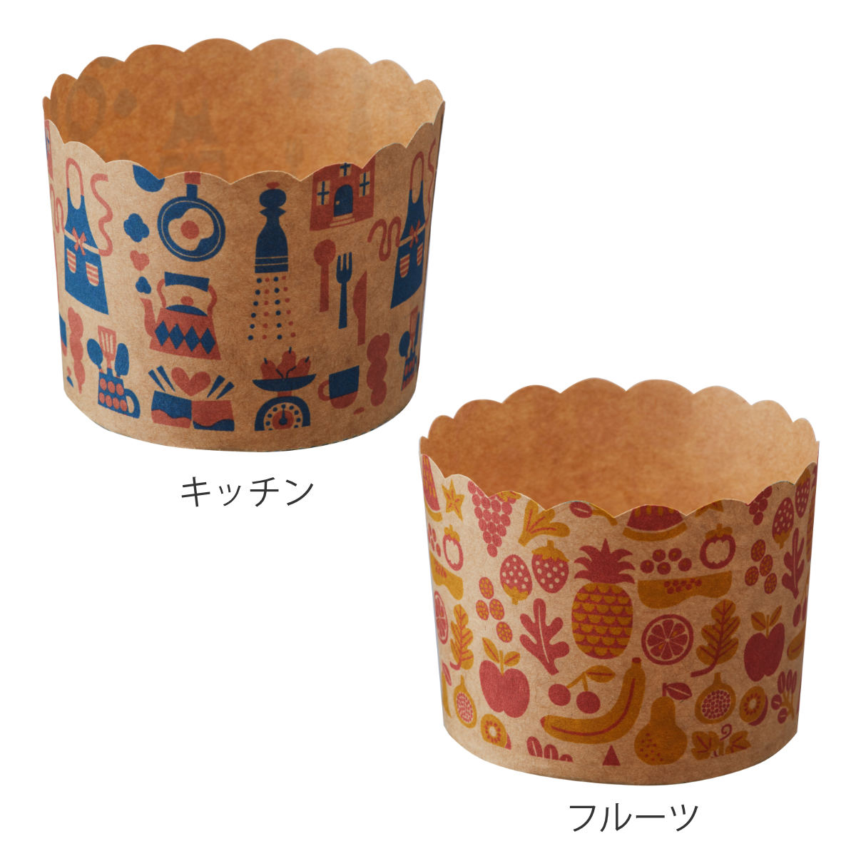 貝印 カップケーキ型 7cm 北欧 紙製 5枚入 （ オーブン対応 カップ