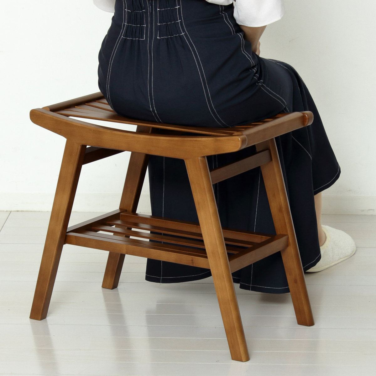 クロシオ スツール 高さ44cm Bamboo （ 竹製 椅子 背もたれなし チェア
