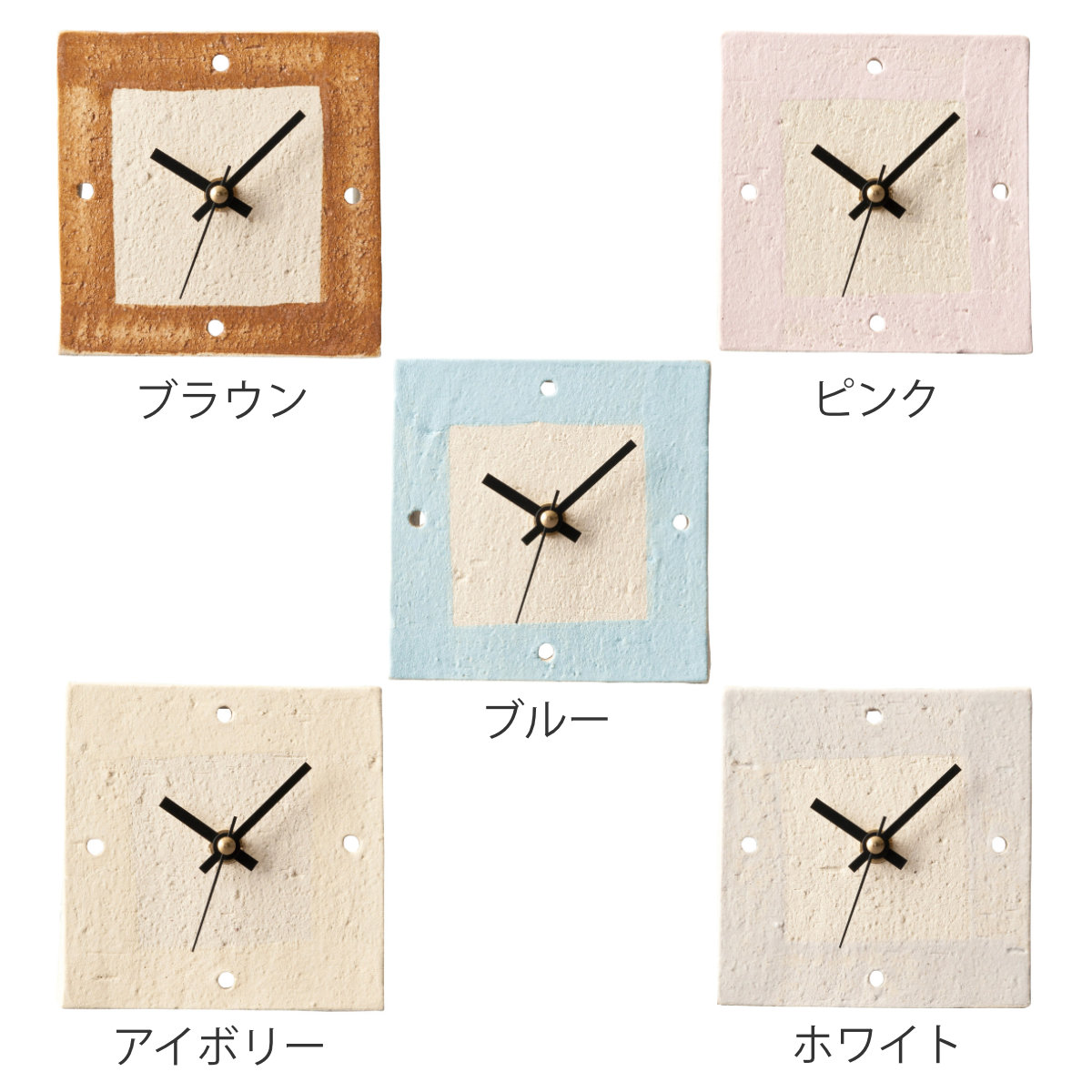 陶磁器製　フィギュア　時計　置時計　置物 ハリネズミの置き時計 木工品 コンパクト um 木工房ゆうむ