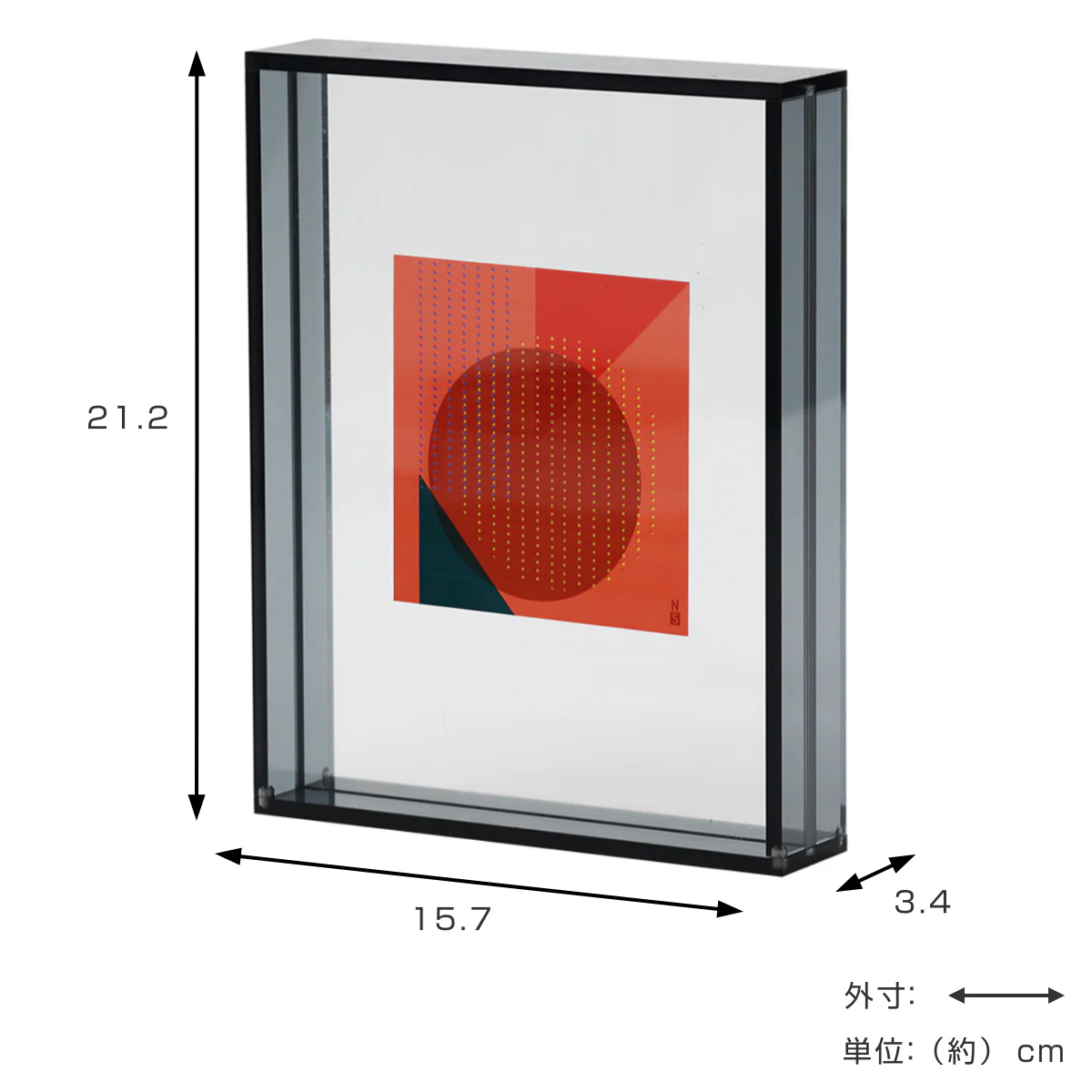 magnet フォトフレーム AMS-03 透明 アクリル （ 写真立て フォト