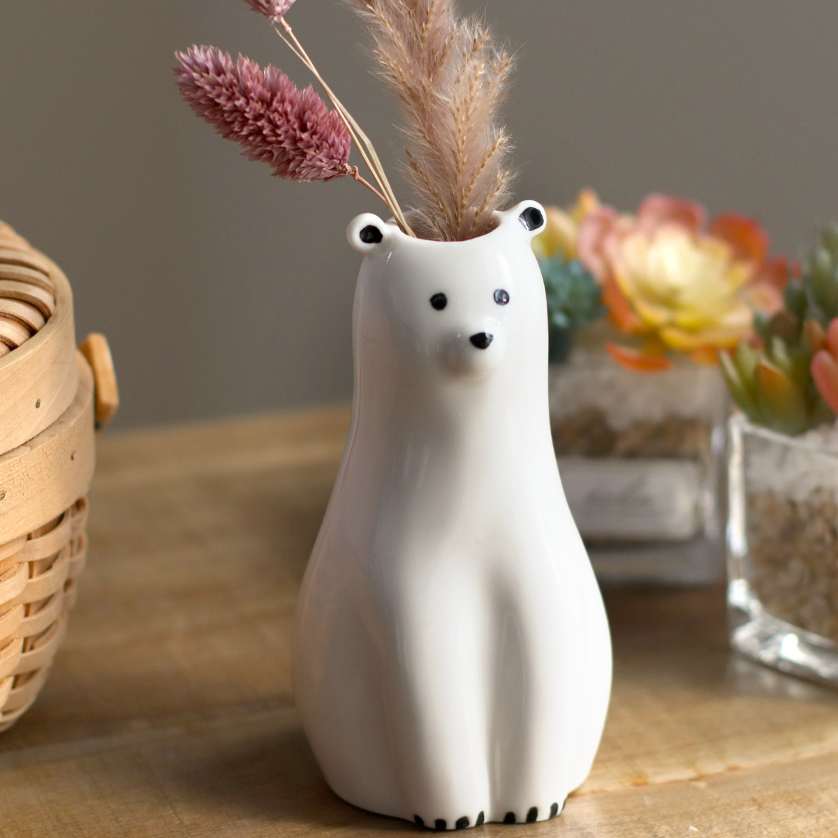 creer（クレエ） 花瓶 シナリー モチーフフラワーベース シロクマ
