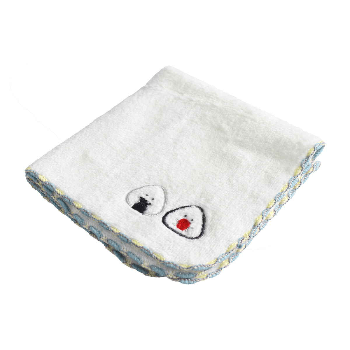 タオル ハンドタオル ぎゅっとおにぎりさん 刺繍 25×25cm （ ハンド