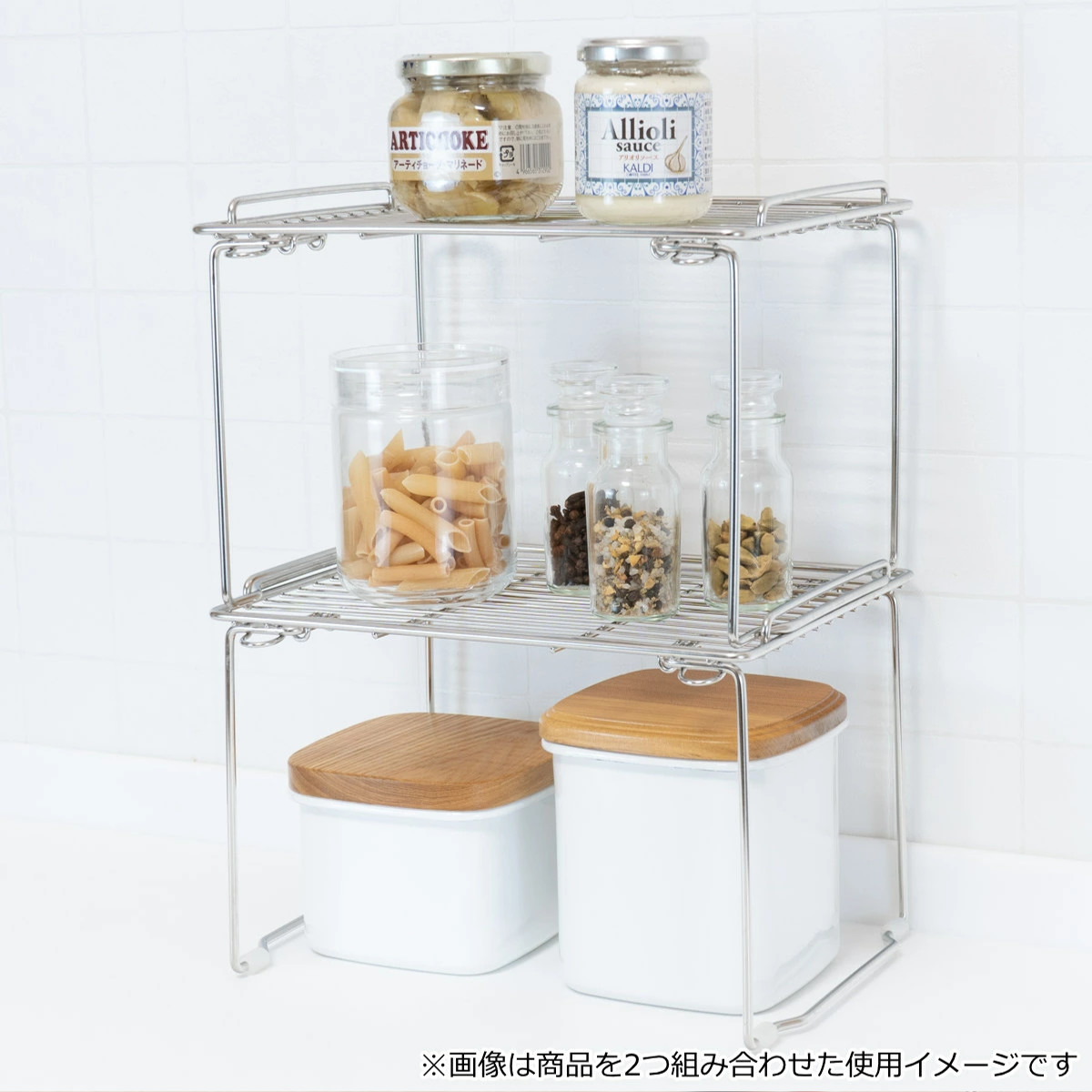 和平フレイズ キッチンラック ＆kit たためる キッチン 収納棚 Mサイズ