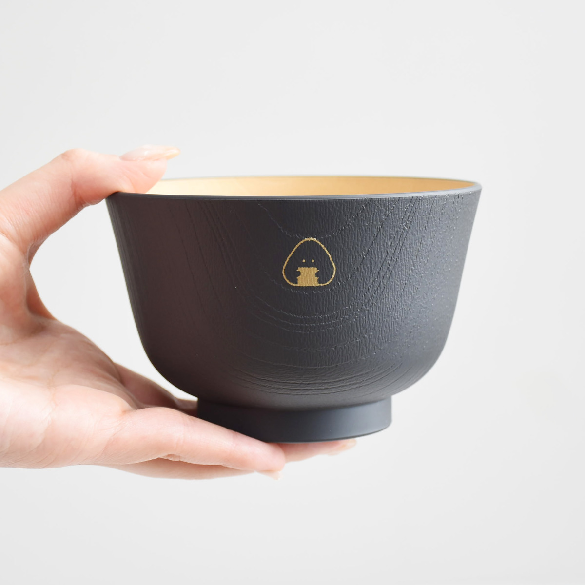 汁椀 330ml ぎゅっとおにぎりさん 抗菌 （ 11cm 山中塗 日本製
