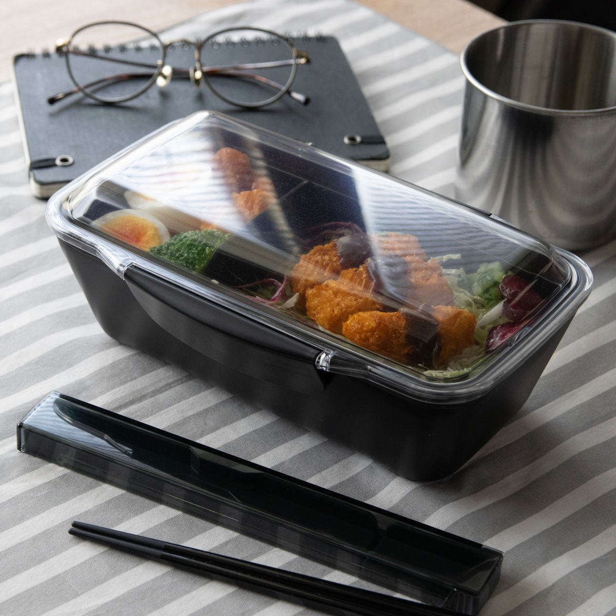 小森樹脂 弁当箱 1000ml 1段 モノトーンドームランチボックス1000