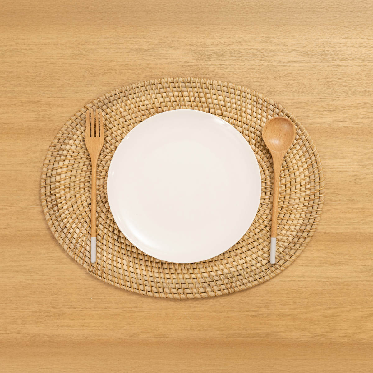 ランチョンマット ラタン プレイスマット オーバル 楕円形
