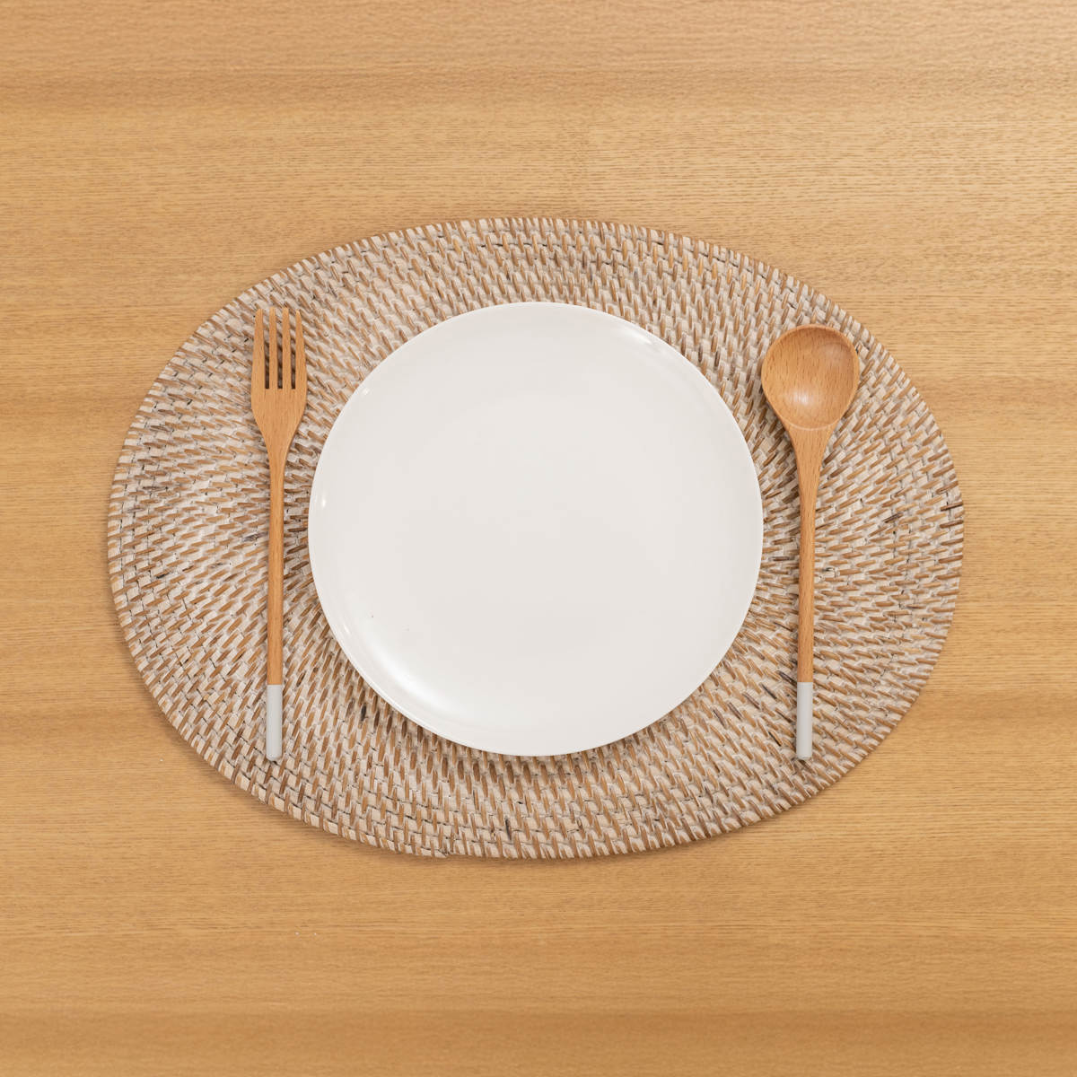 ランチョンマット ラタン プレイスマット オーバル 楕円形
