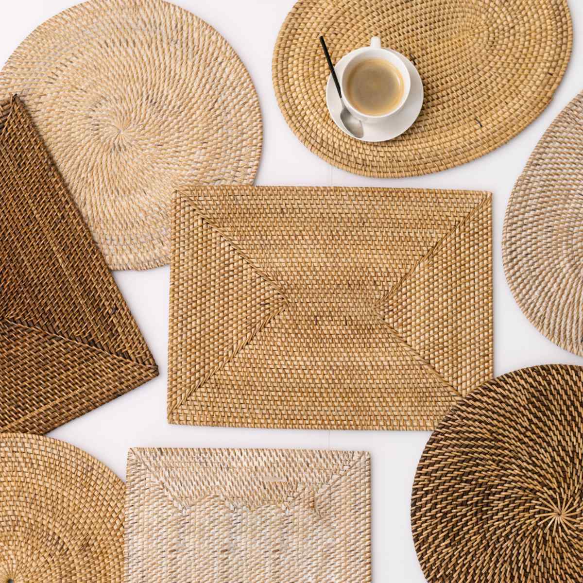 ランチョンマット ラタン プレイスマット オーバル 楕円形