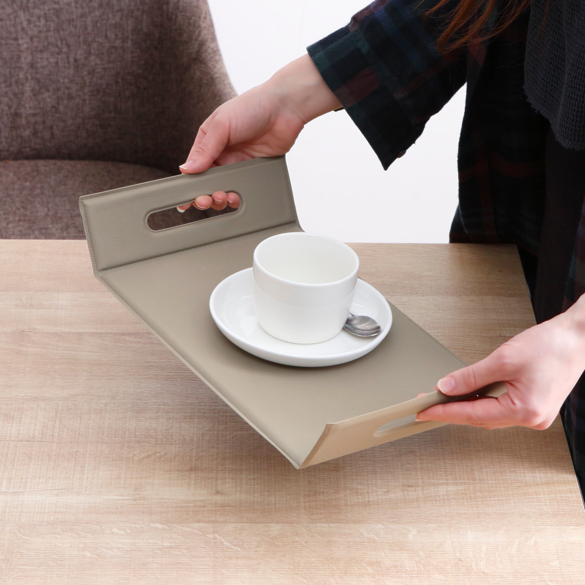 しらたま様　確認用　ランチョンマット　35×50 ストライプ　ドット　サークル トレー ZICZAC TOGO Foldable Tray Placemat Sサイズ （ お盆 トレイ