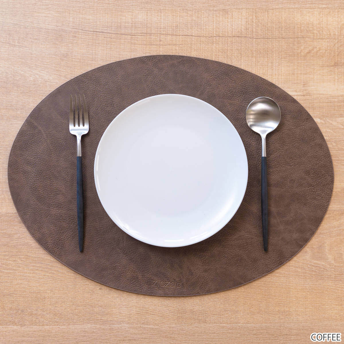 ランチョンマット レザー ziczac トロジャ 楕円形 （ ジックザック