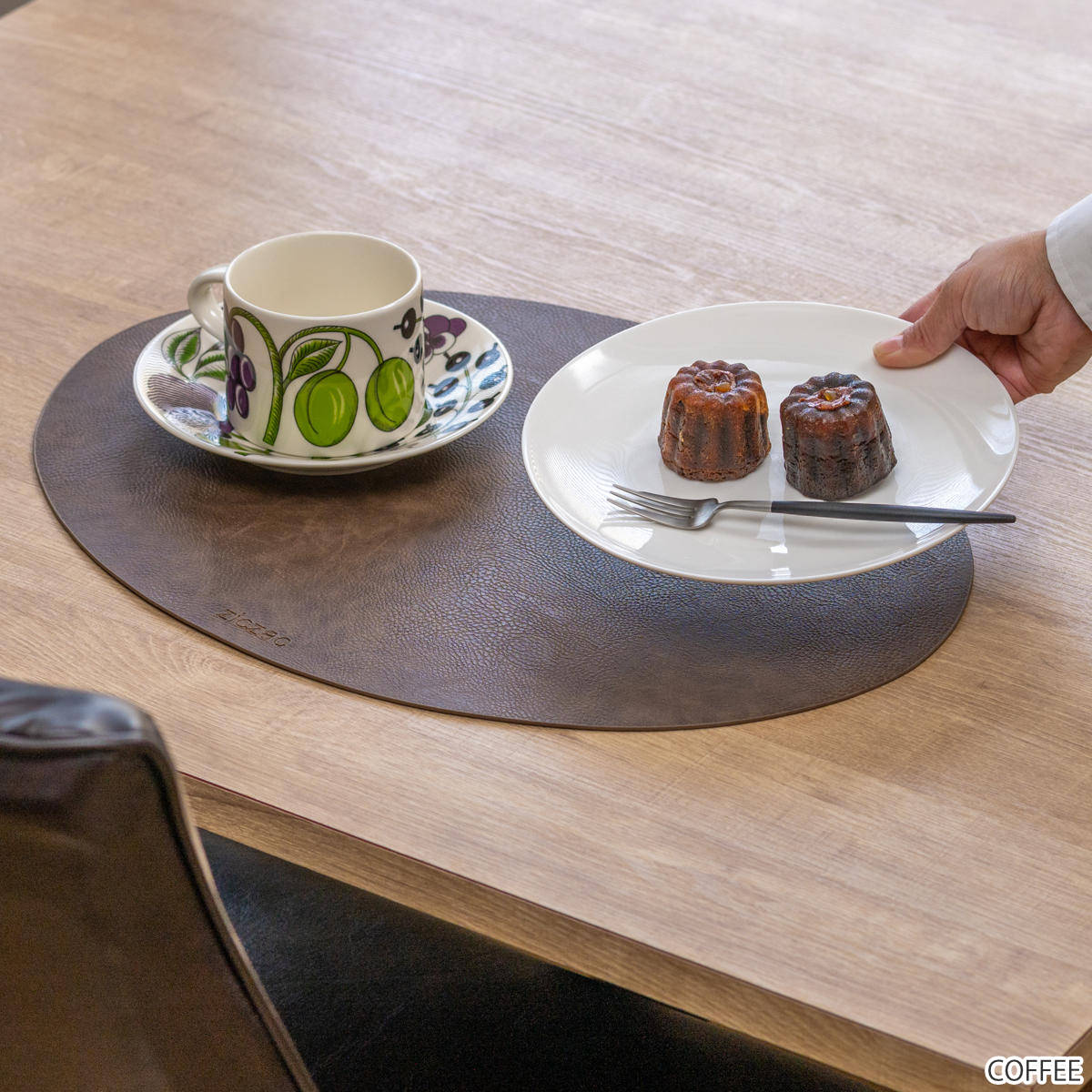 ランチョンマット レザー ziczac トロジャ 楕円形 （ ジックザック