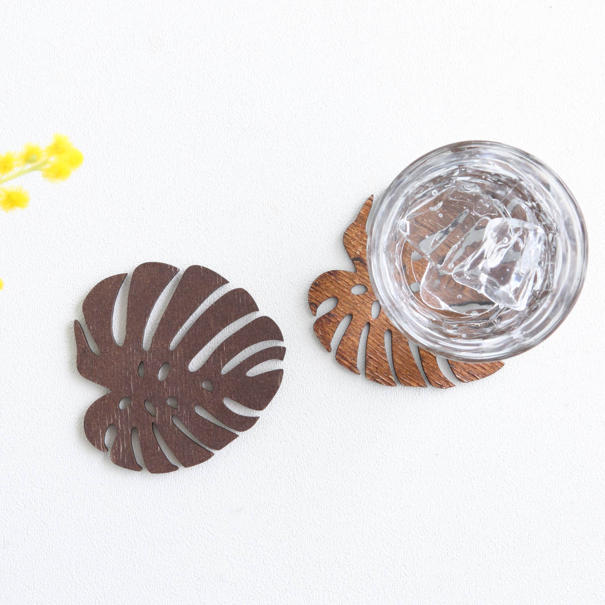 コースター 木製 ZICZAC BIRCH Coaster Monstera （ ジックザック 木製
