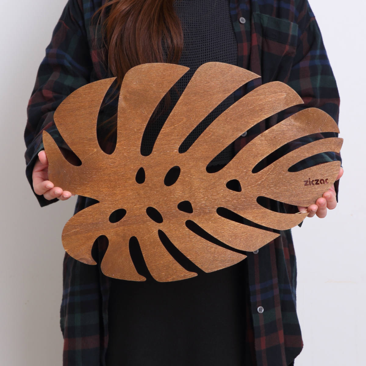 ランチョンマット 木製 ZICZAC BIRCH Placemat Monstera （ 木製マット