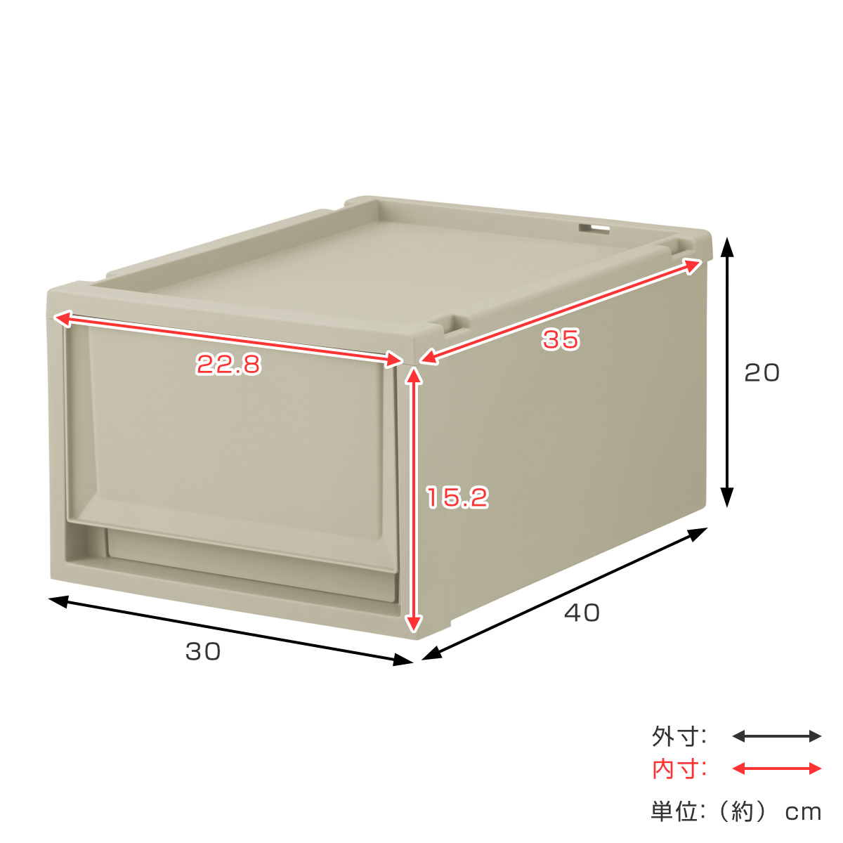 Fits 収納ケース フィッツケース マルチ OTONA KAWAII 幅30×奥行40×高