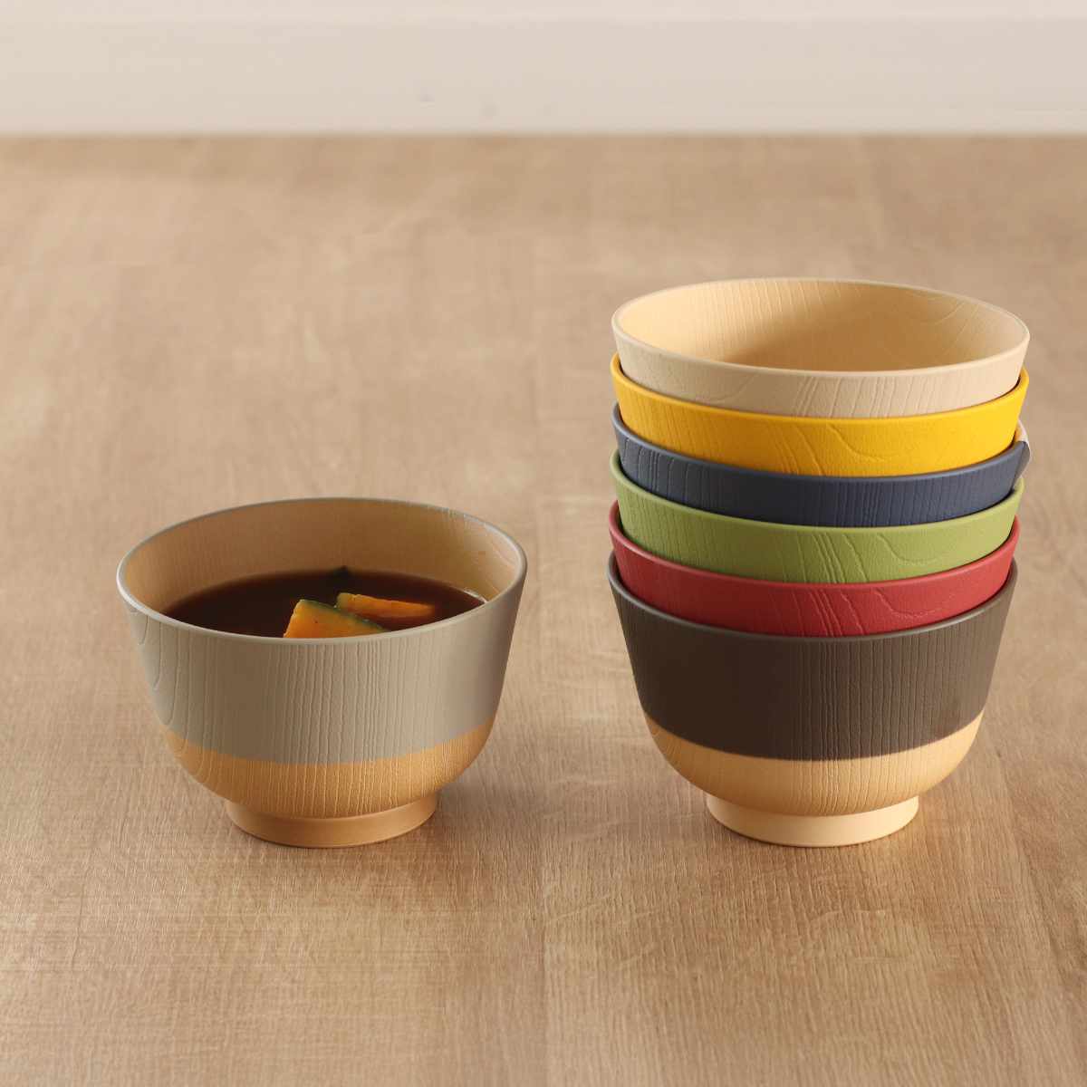 茶碗 330ml やさしい彩り 抗菌 汁椀 （ 日本製 電子レンジ対応 食洗機