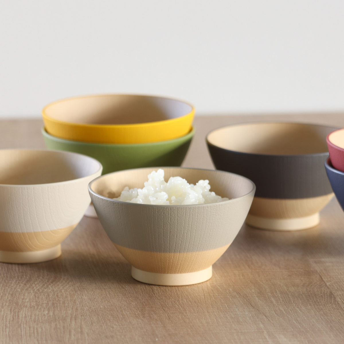 茶碗 12cm やさしい彩り 抗菌 飯椀 （ 日本製 電子レンジ対応 食洗機