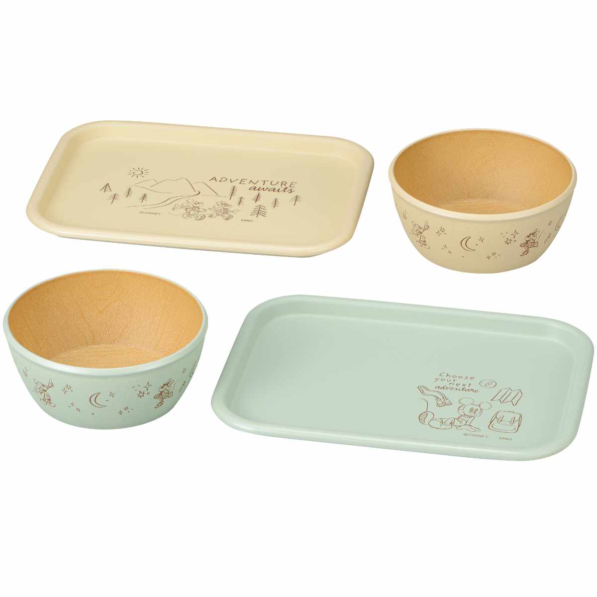 カノー ボウル トレー mA 抗菌 4点入 ミッキーマウス （ 日本製 電子