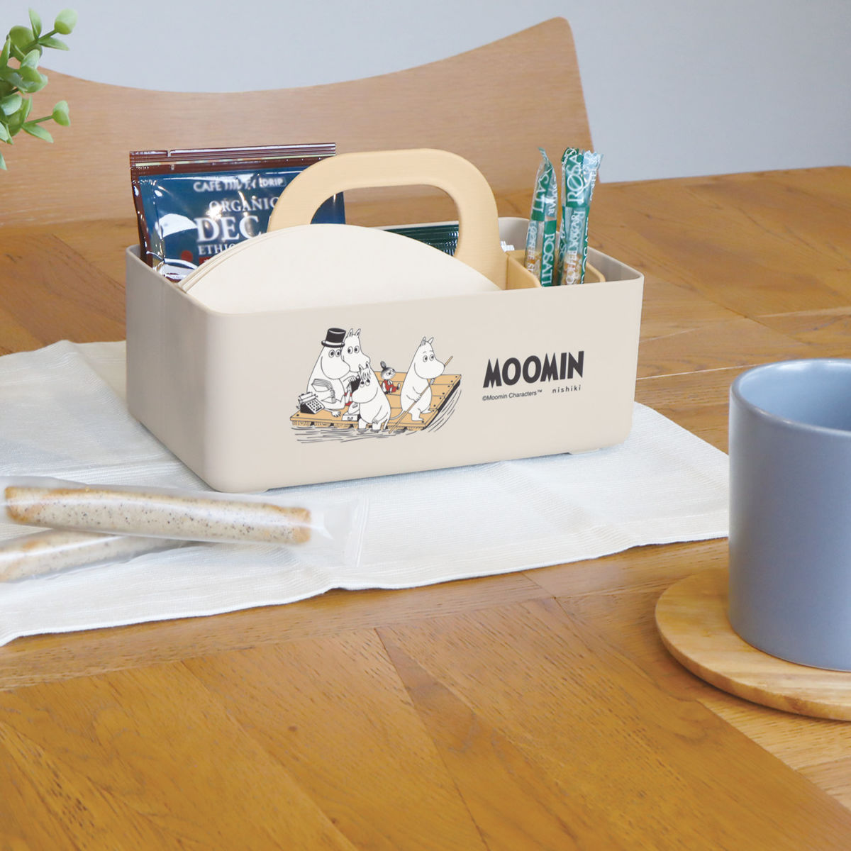 錦化成 収納ボックス ミニモッテケース ムーミン 小物入れ 幅20.7×奥行