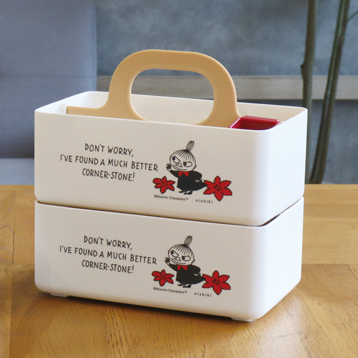 錦化成 収納ボックス ミニモッテケース ムーミン 小物入れ 幅20.7×奥行