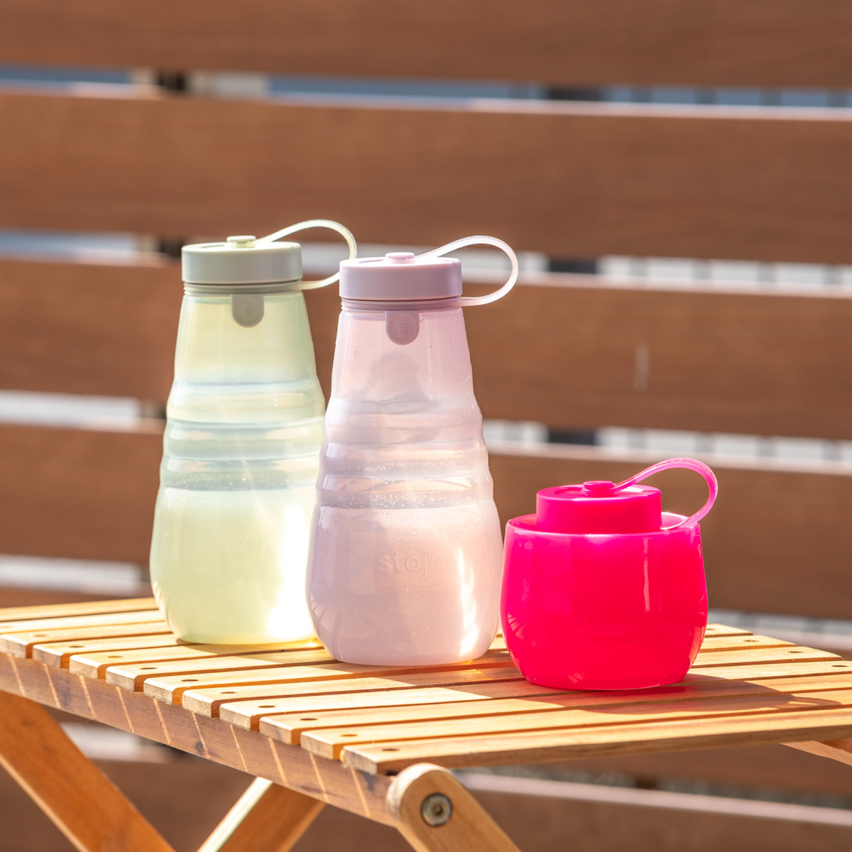 stojo 水筒 590ml 折りたたみ 半透明 Jelly （ ストージョ