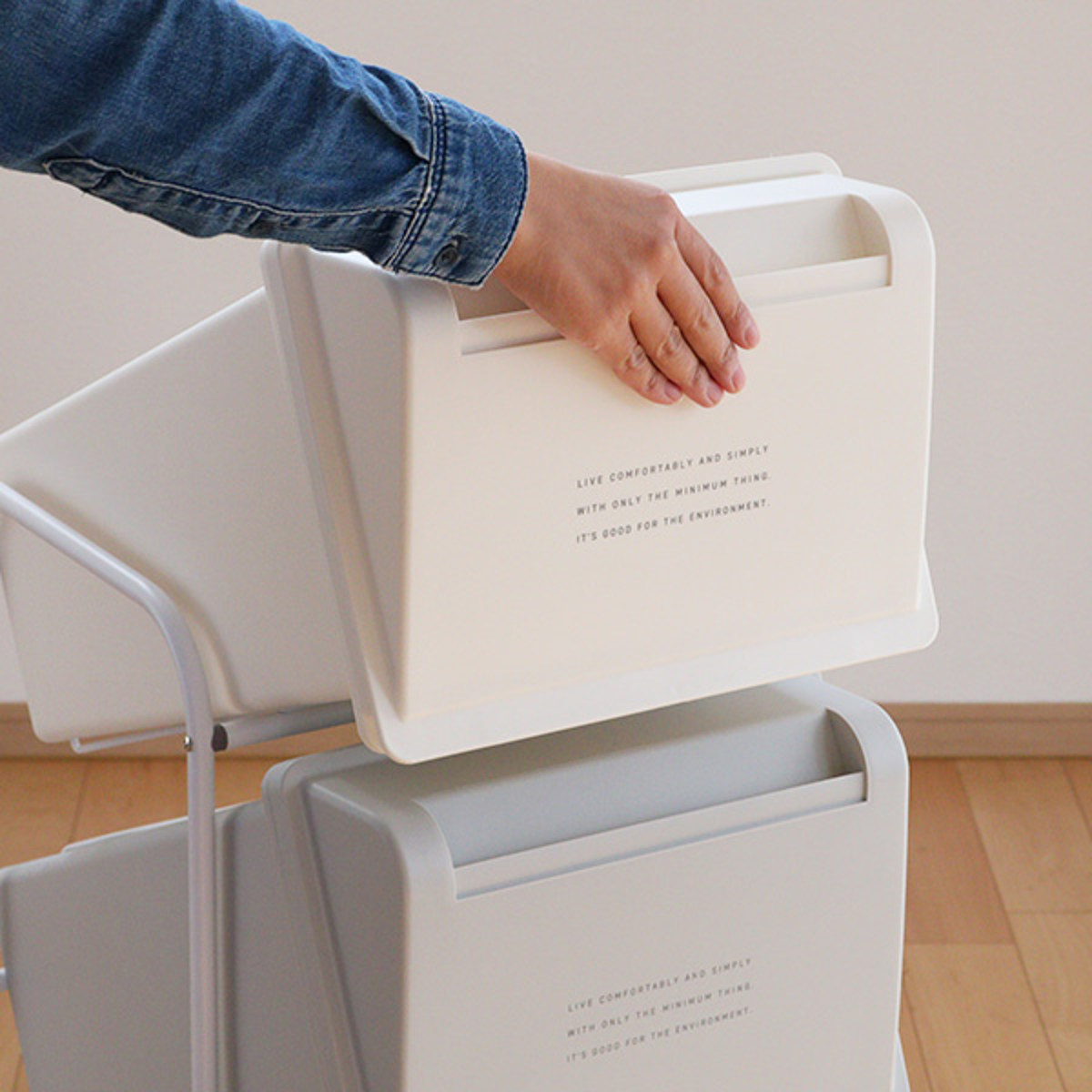 ゴミ箱 分別 3段 60L コンテナスタイル （ ごみ箱 分別ごみ箱