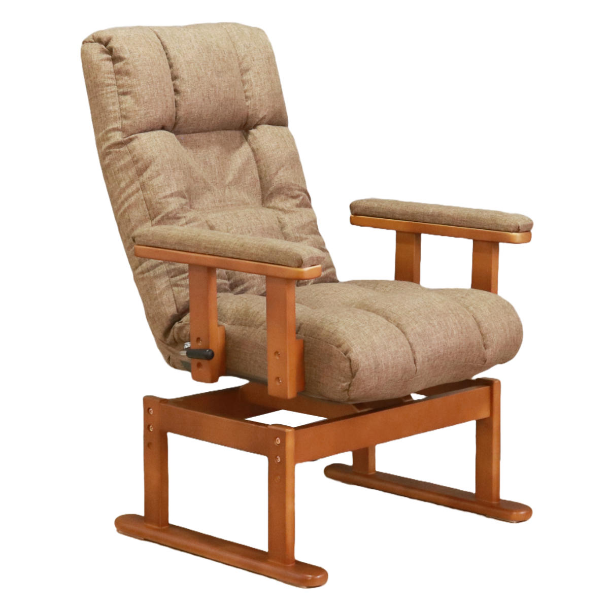 リクライニングチェア 回転式 高座椅子 肘付回転高座椅子 オールデイ