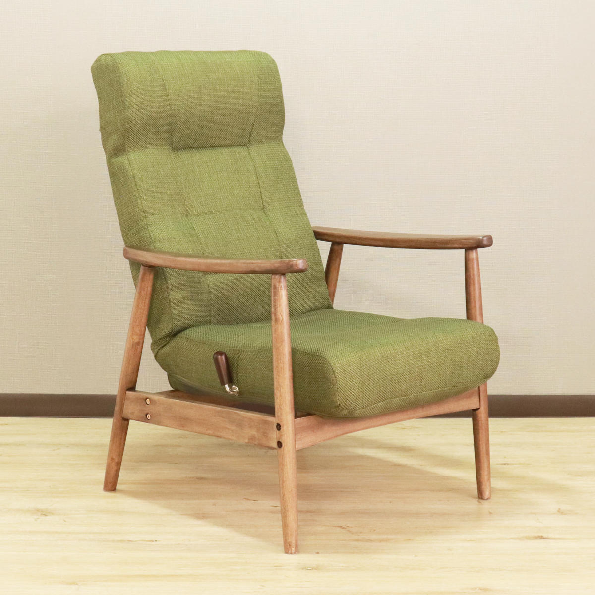 リクライニングチェア 高座椅子 マインズ （ ハイバック 肘付