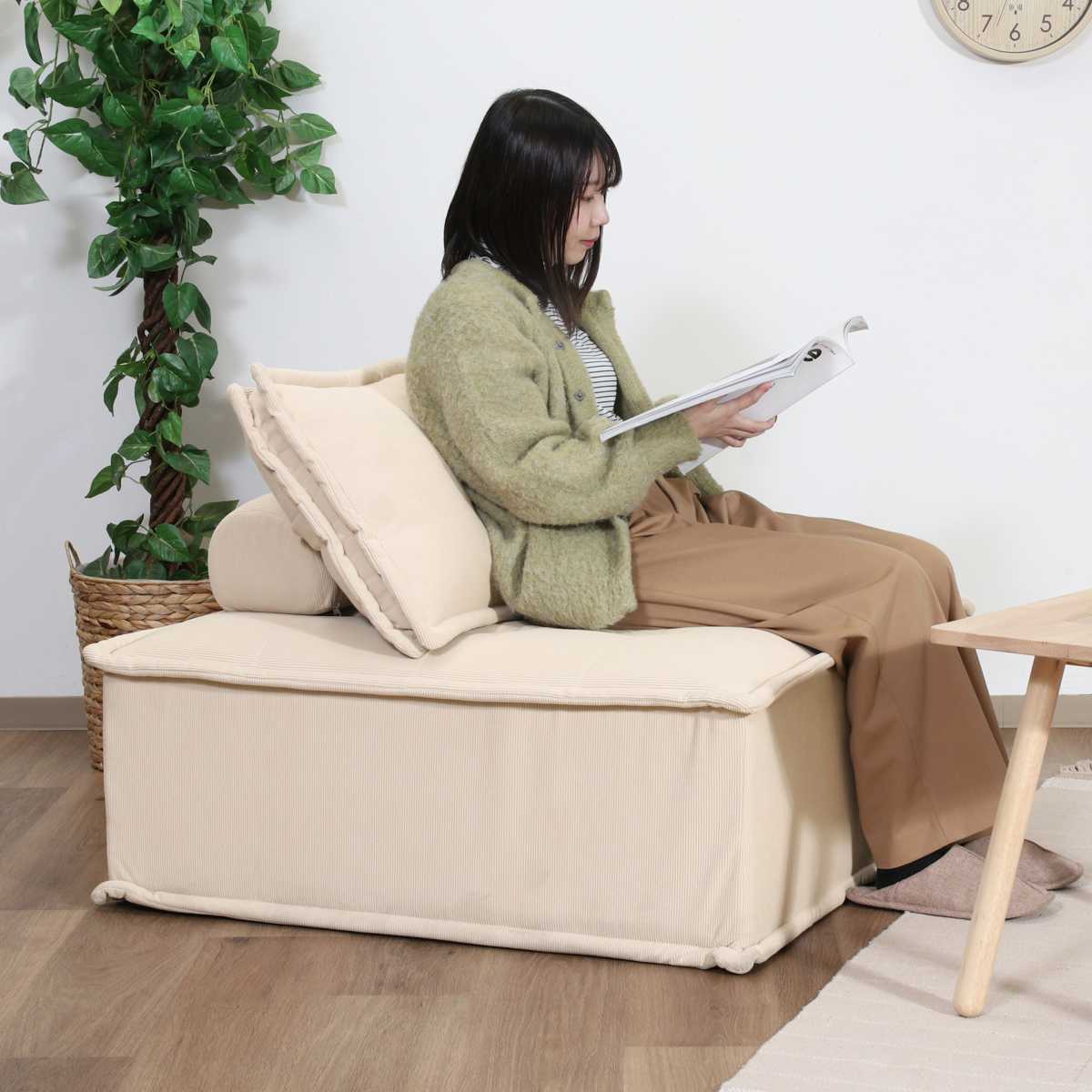 不二貿易（Fuji Boeki） ソファ 1人掛け 正方形 幅94cm MY STYLEソファ