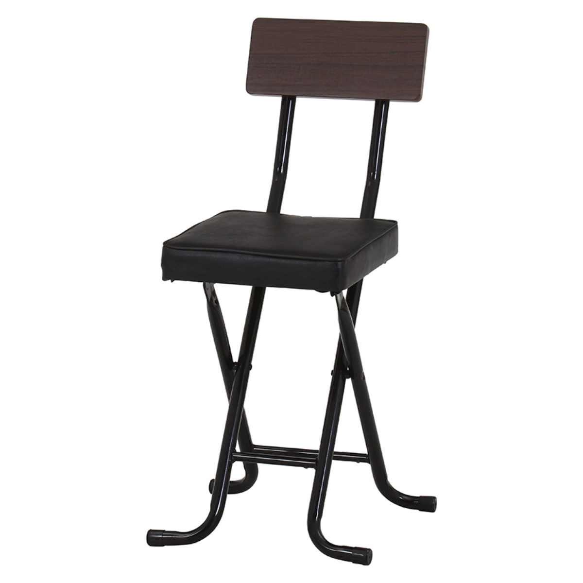 不二貿易（Fuji Boeki） 折りたたみ椅子 座面高47cm 背もたれ付 厚座