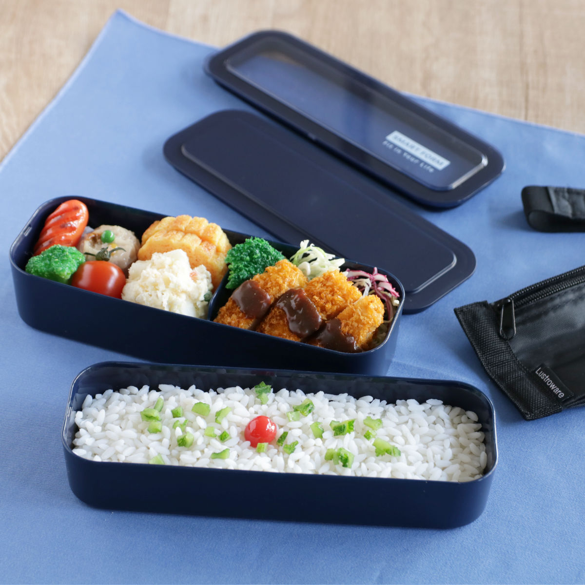 弁当箱 890ml イージーケアランチボックス3WAYスリム（バック付