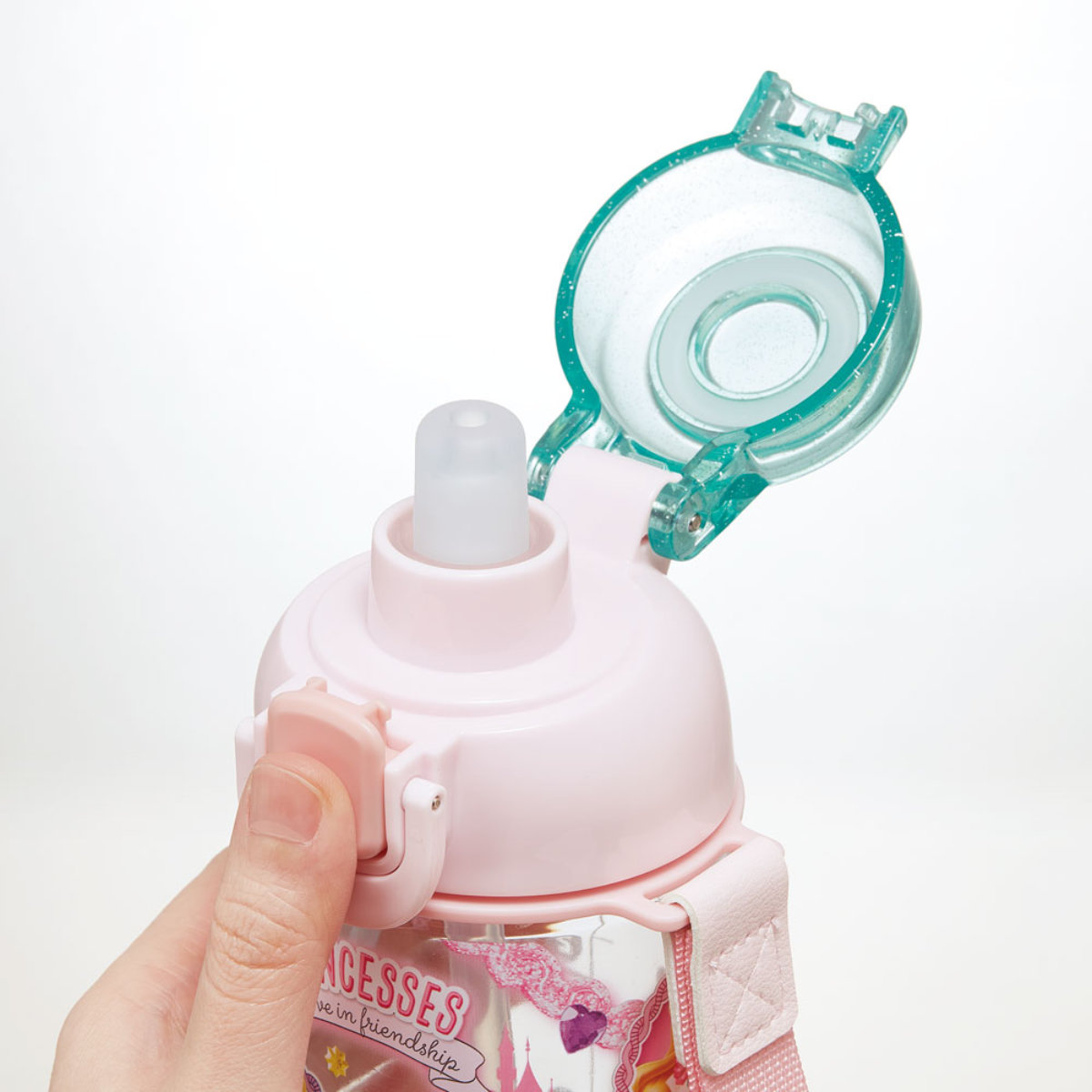 スケーター 水筒 630ml ワンプッシュストローボトル プリンセス