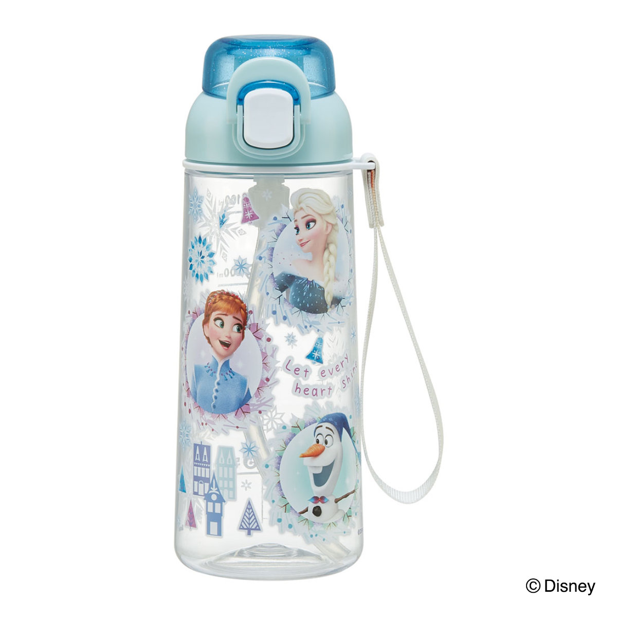 スケーター 水筒 630ml ワンプッシュストローボトル アナと雪の女王