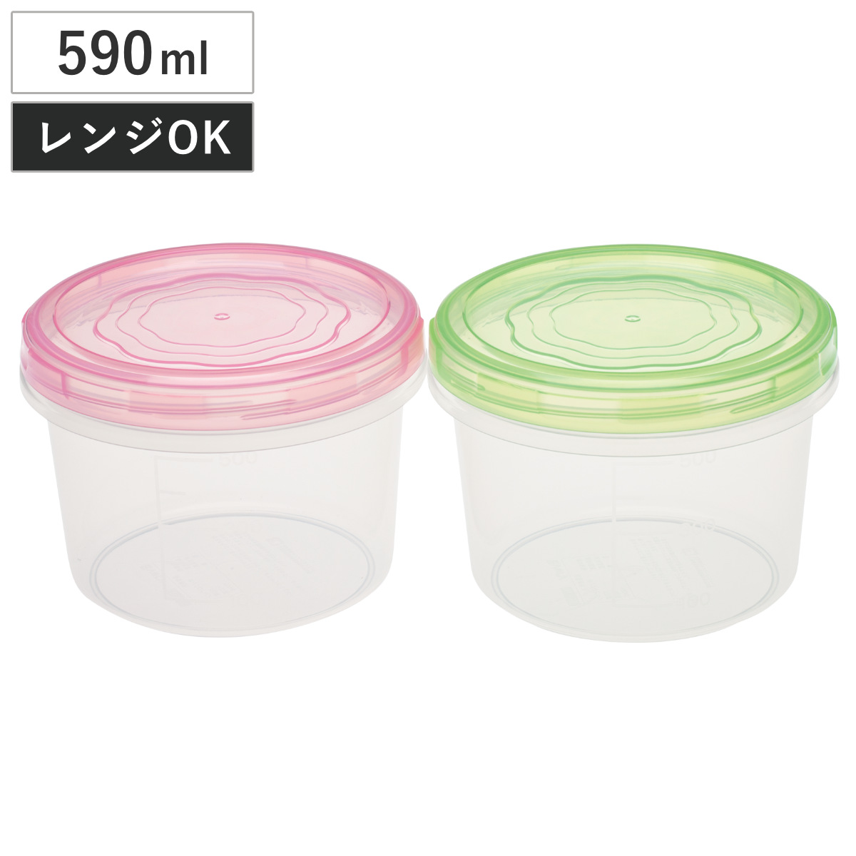 サンコープラスチック 保存容器 590ml エブリーパック NO.3 浅型 2個