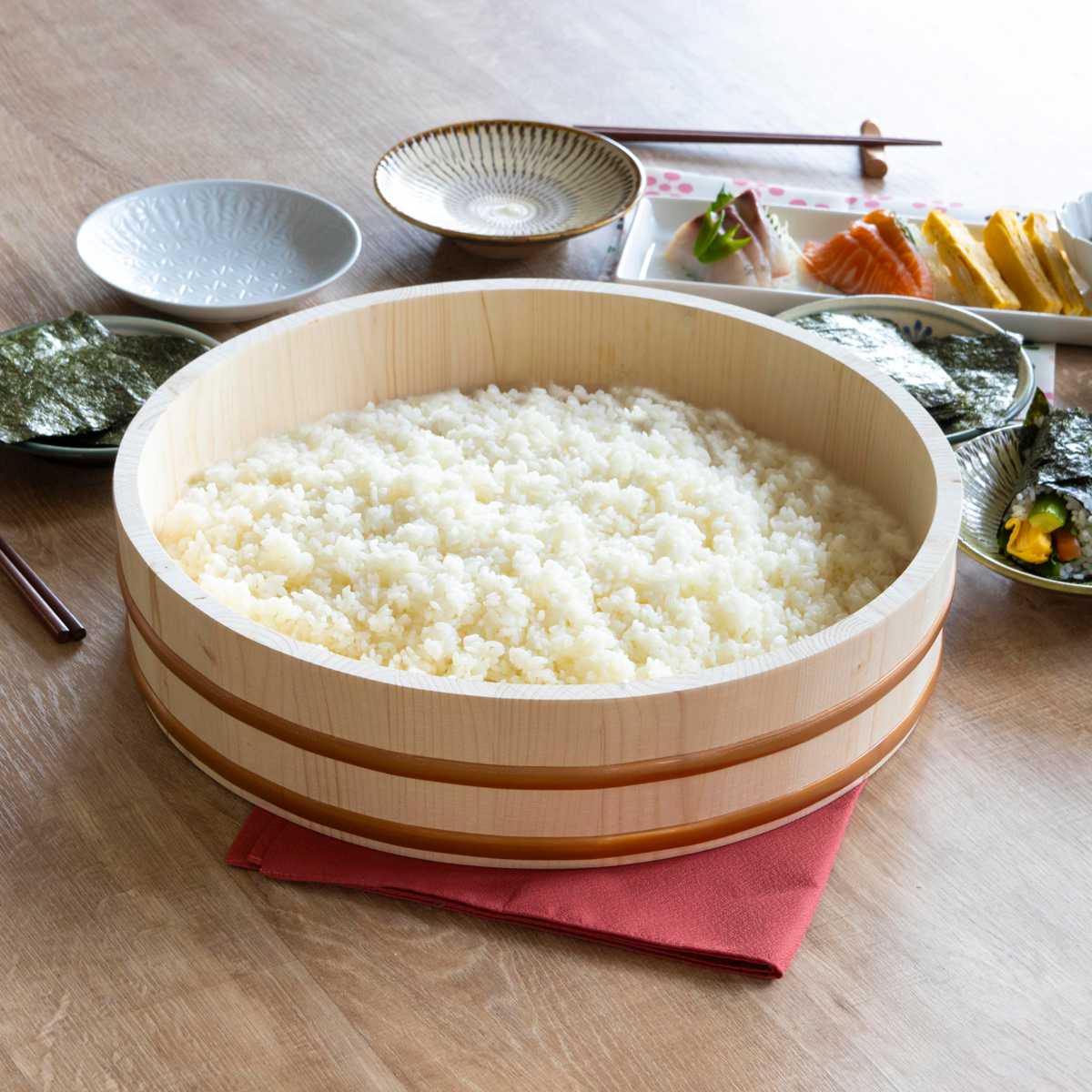 パール金属 寿司桶 39cm 和の里 木製飯台 約一升用 （ すし桶 天然木