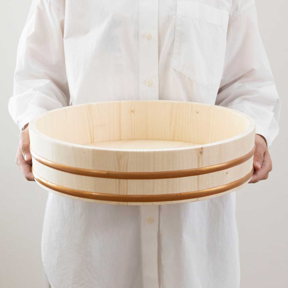 パール金属 寿司桶 39cm 和の里 木製飯台 約一升用 （ すし桶 天然木