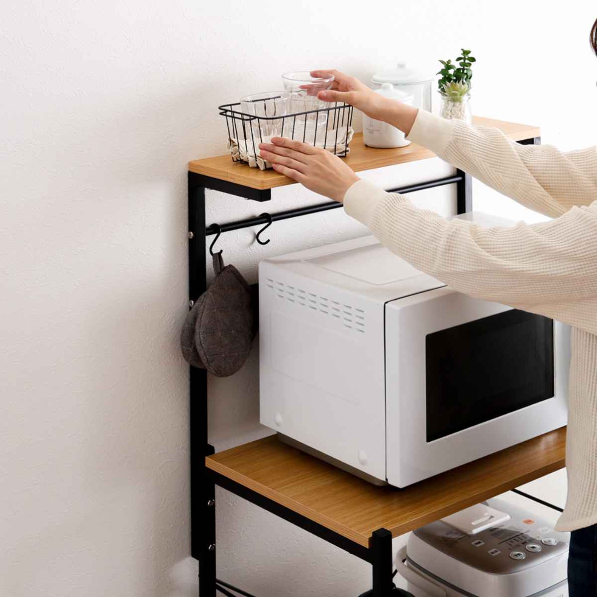ホームテイスト（HOME taste） スリムレンジ台 ハイタイプ 幅60cm