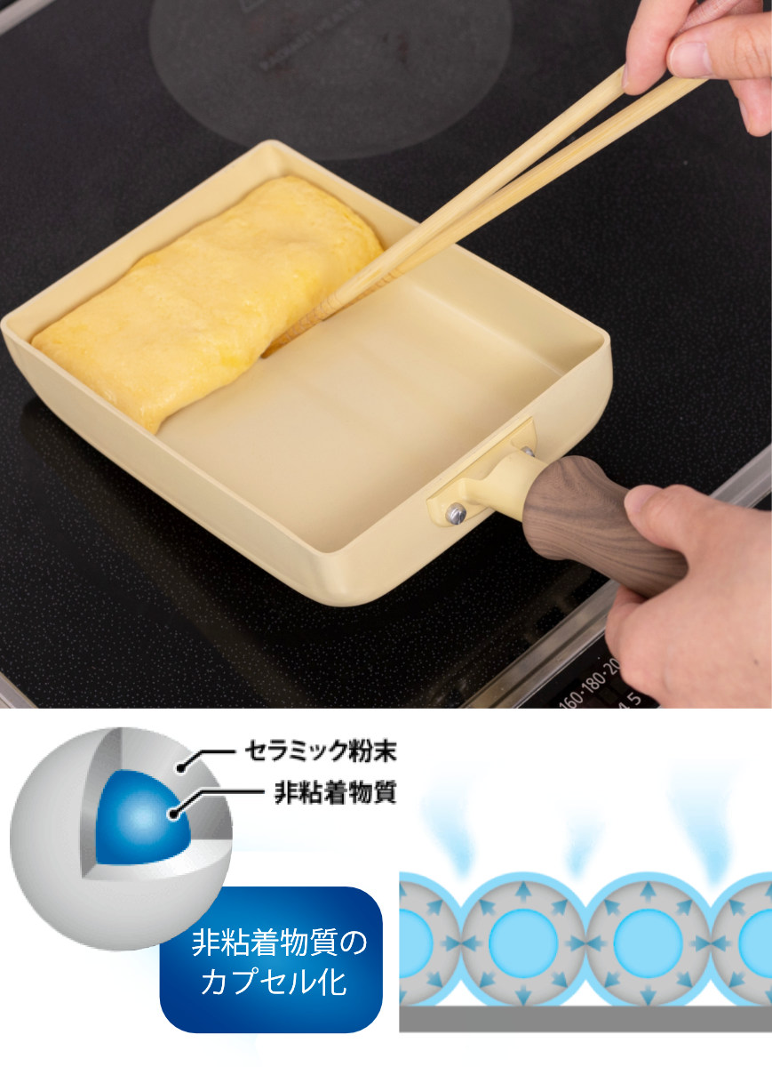 和平フレイズ 卵焼き器 13×18cm IH対応 Hetta セラミックコート